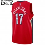 New Orleans Pelicans Trikot jonas valanciunas 17 Jordan 2022-23 Statement Edition Rot Swingman - Kinder
